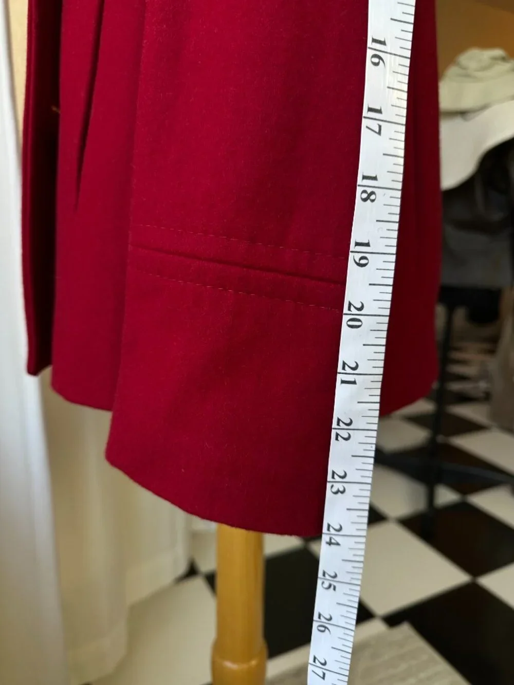 Michael Kors Red Wool Blend Double Breasted Peacoat Women’s S